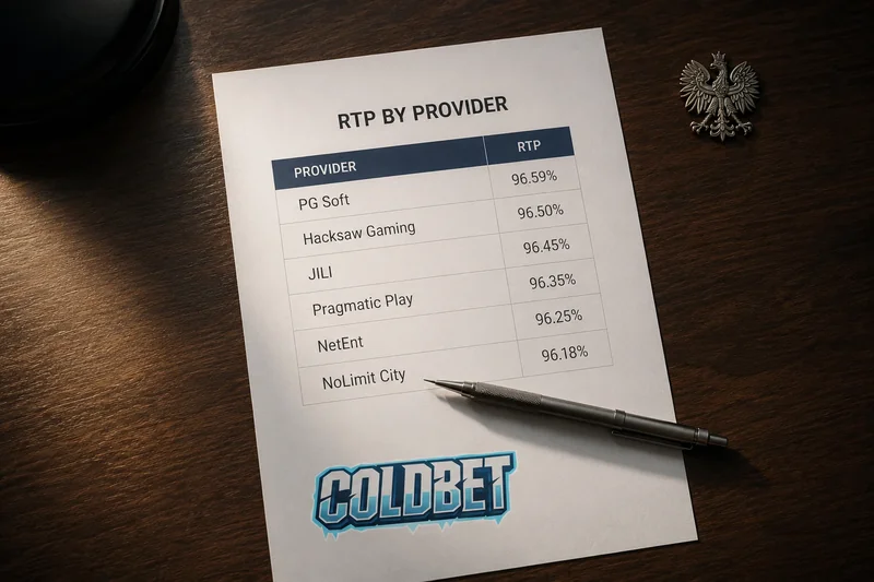 ColdBet kasyno dostawcy RTP tabela
